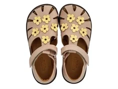 Angulus sandal rosa med gule blomster